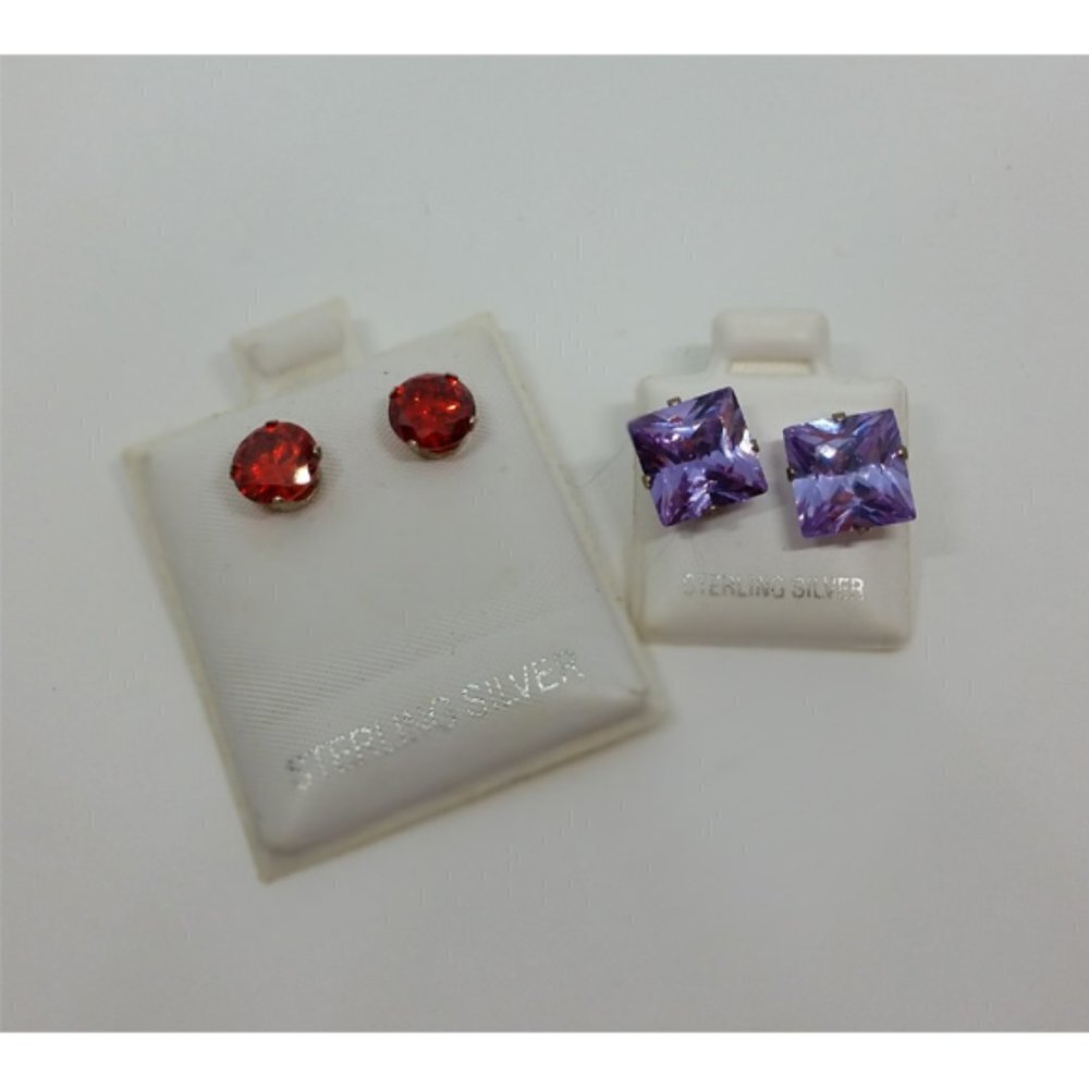New old stock sterling silver Austrian crystals post/stud earrings